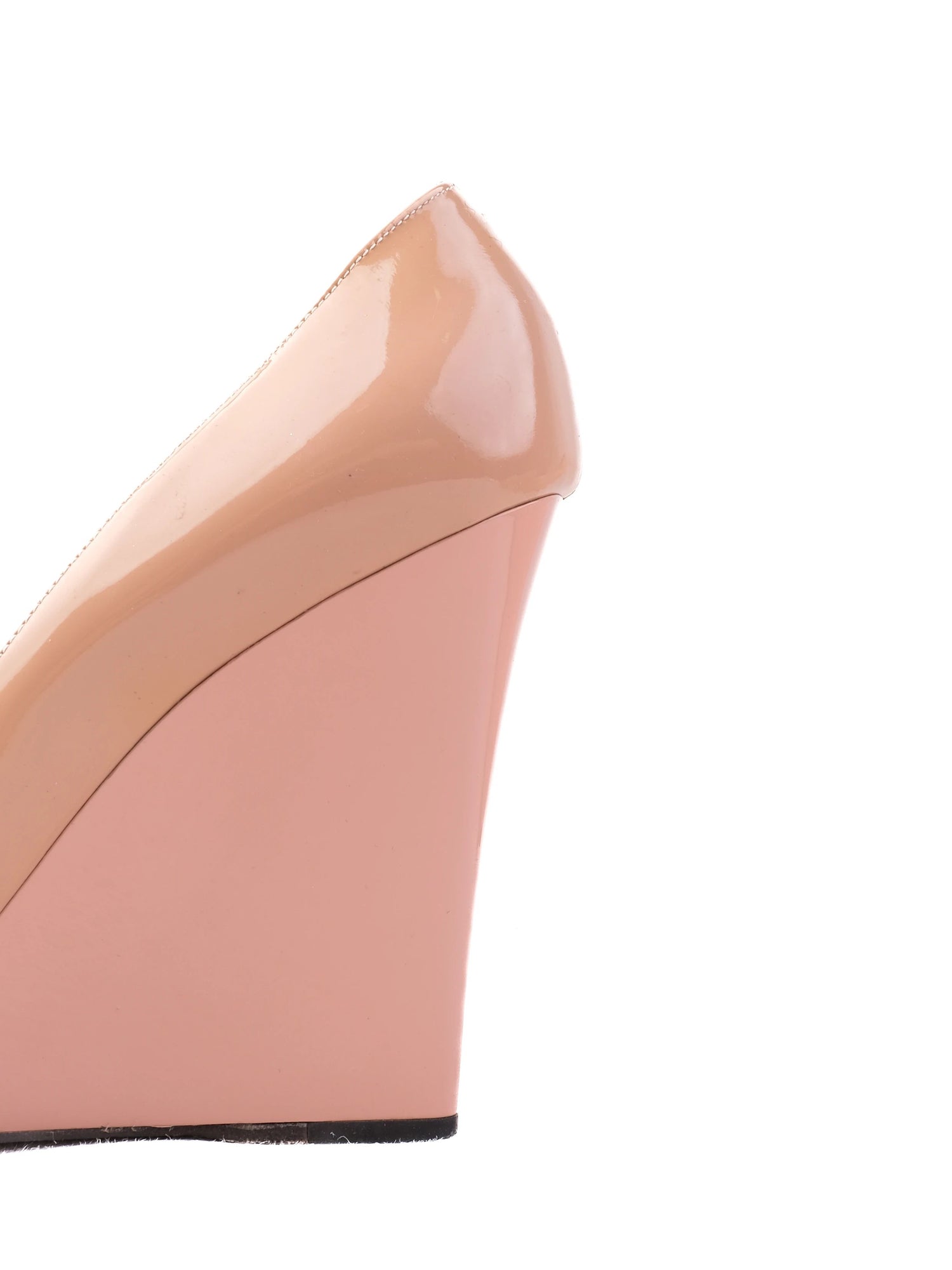 Jimmy Choo Pink Leather Wedge Heels Size 41 Excellent Condition