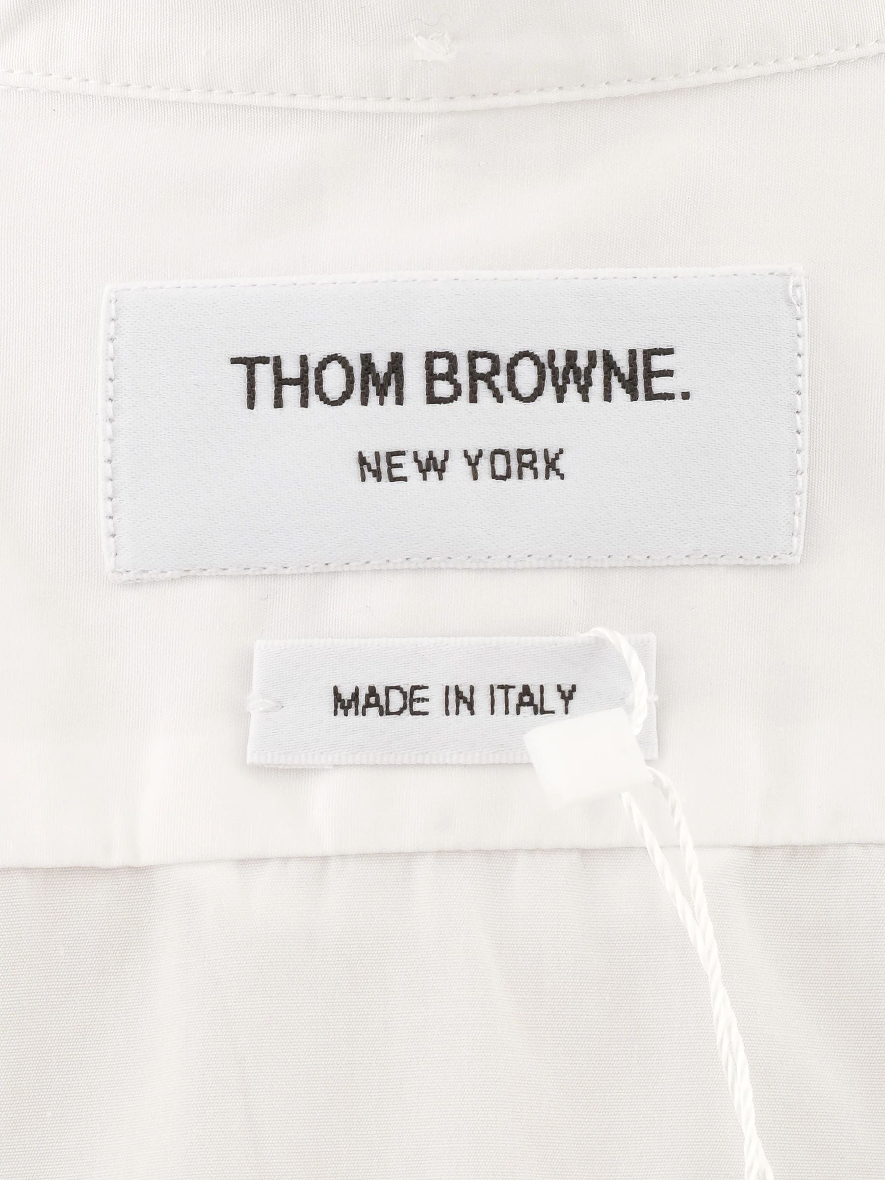 Excellent Thom Browne White Cotton Button-Up Shirt Size S