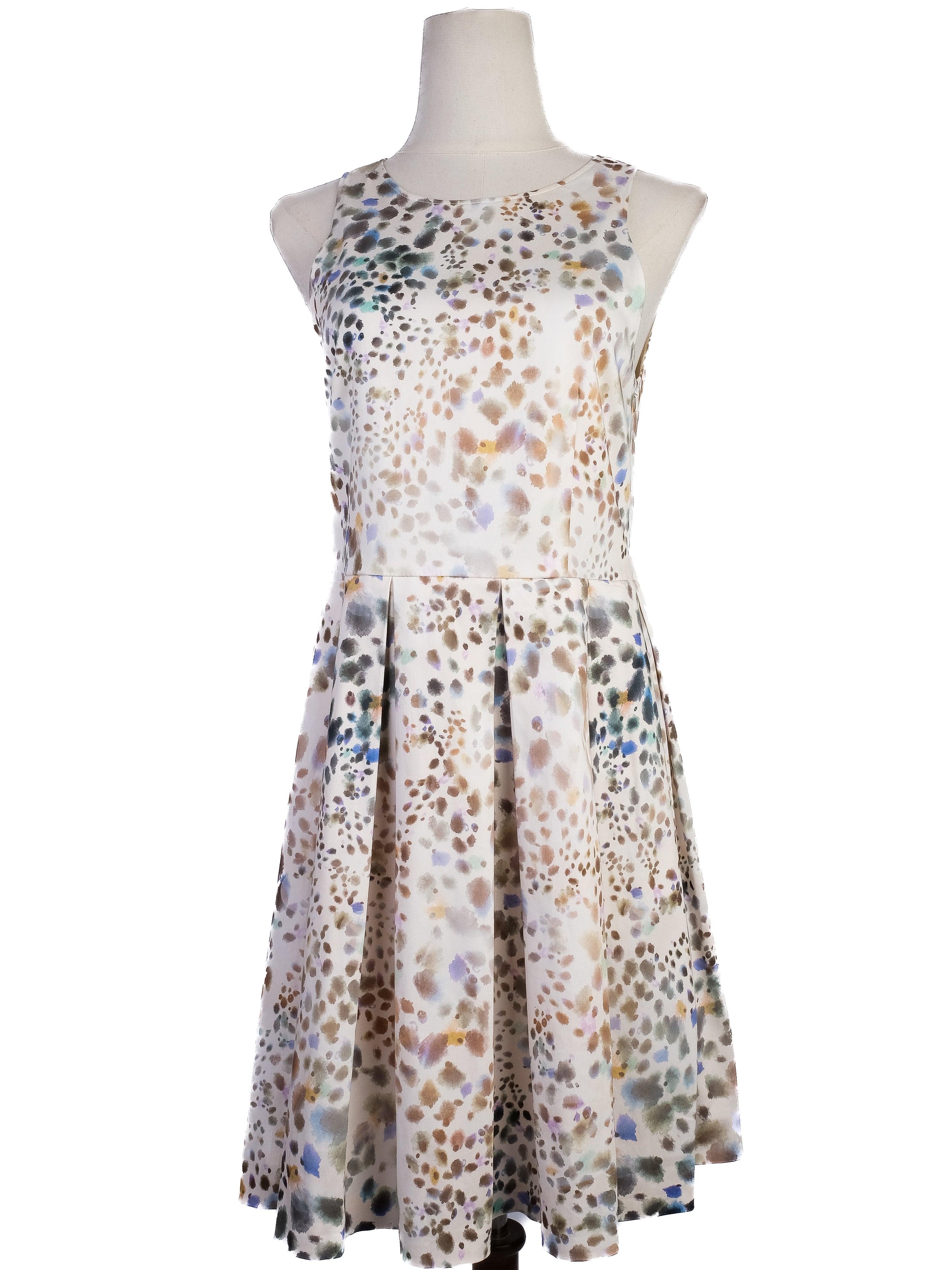 Excellent MaxCo Sleeveless Dress M Multicolored Abstract Cotton