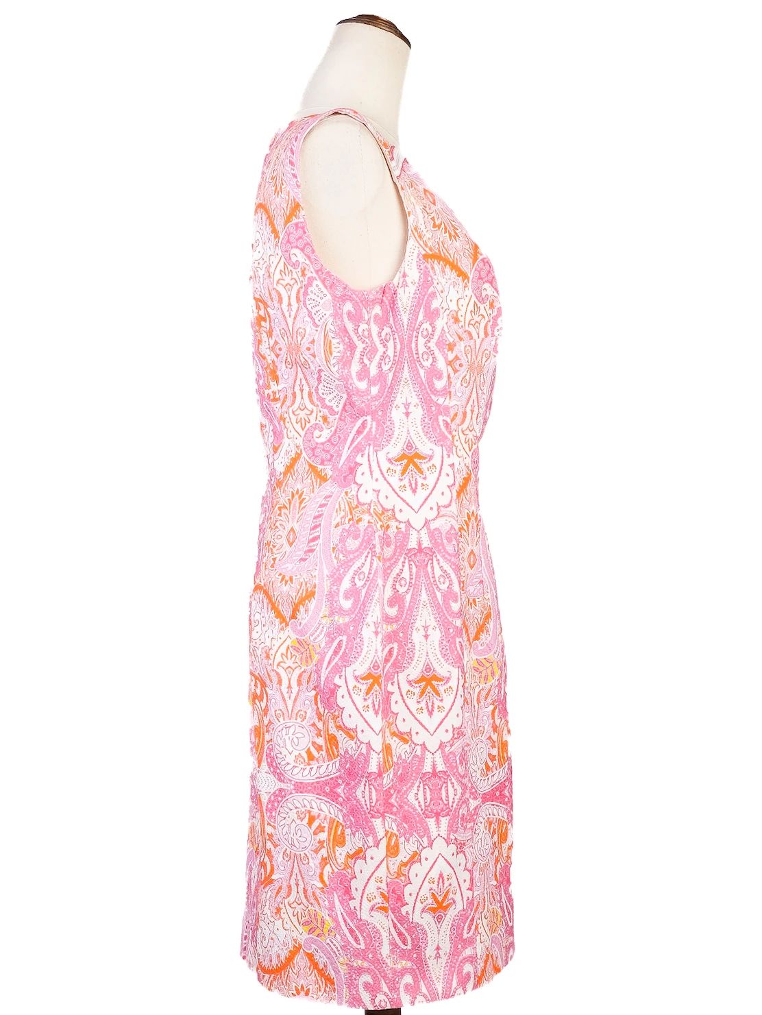 Excellent Laurel Sleeveless Dress M Colorful Paisley Pattern