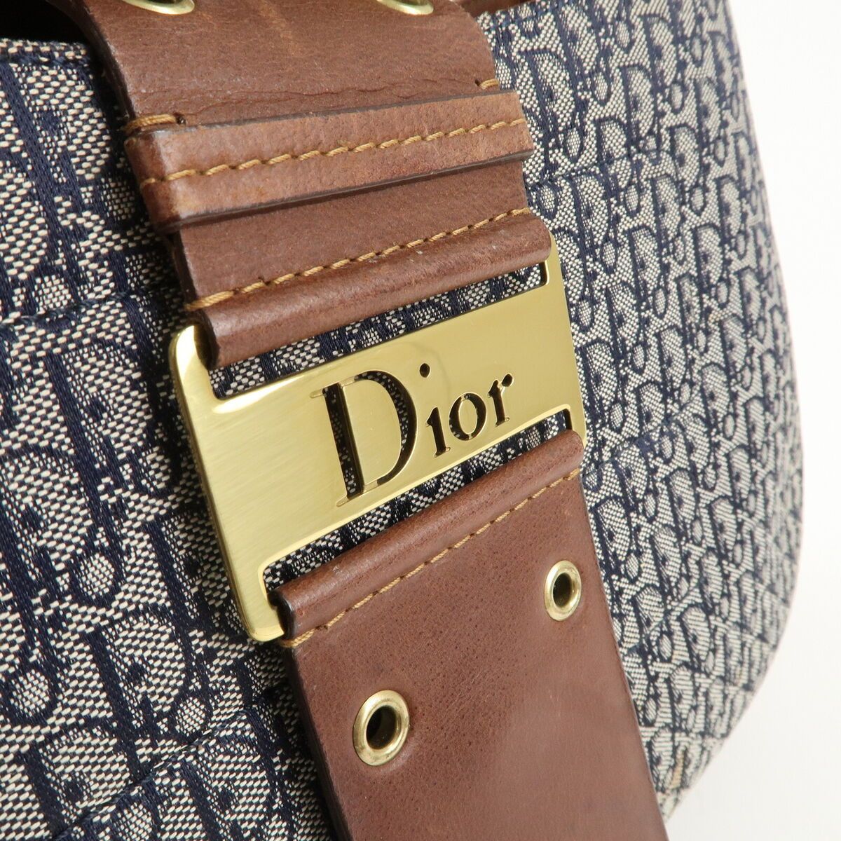 Christian Dior Trotter Street Chic Canvas Shoulder Bag