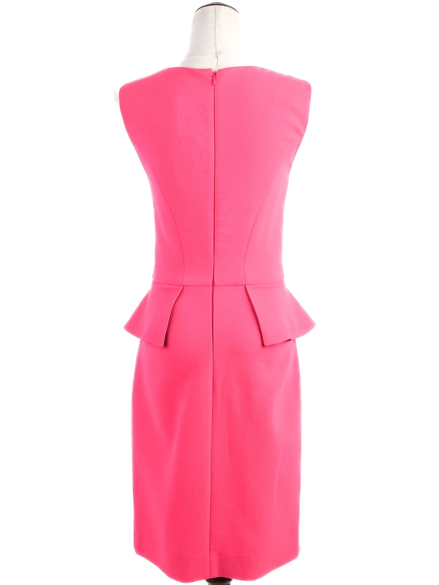 Excellent Emilio Pucci Pink Wool Dress Size M Peplum Style
