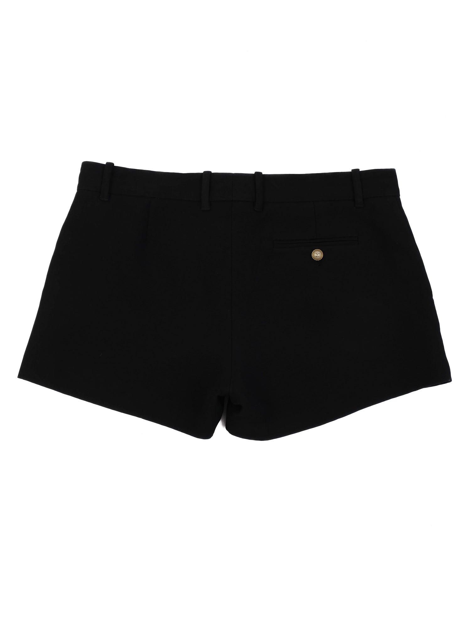Excellent Gucci Black Wool Shorts for Women Made in Italy
