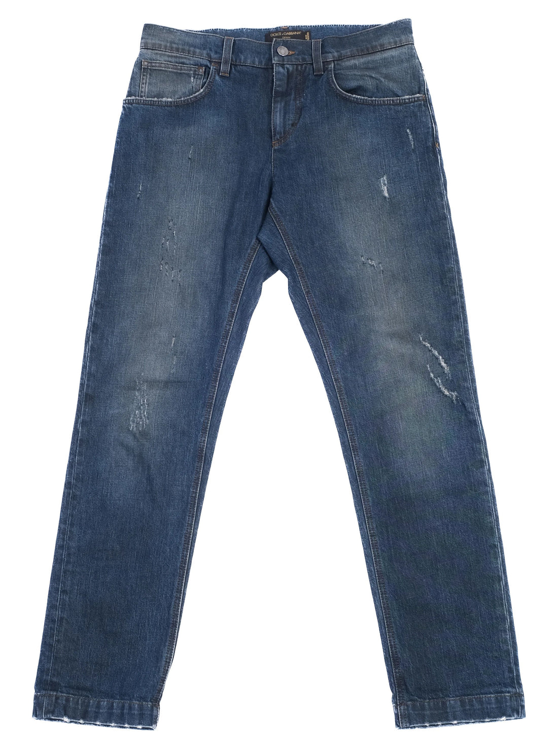 Excellent Dolce Gabbana Blue Distressed Jeans Size S