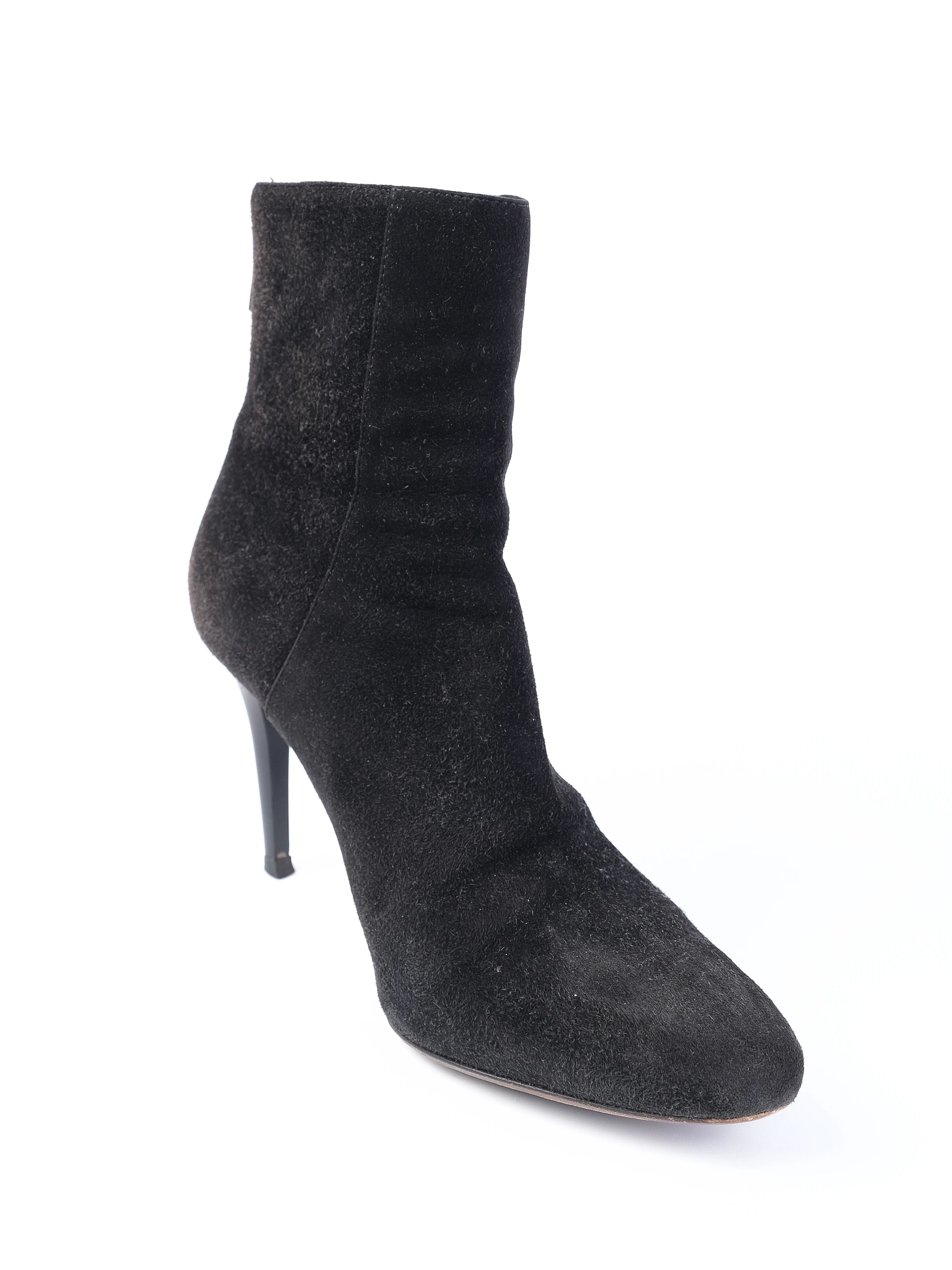Excellent Jimmy Choo Black Suede Ankle Boots Size 36