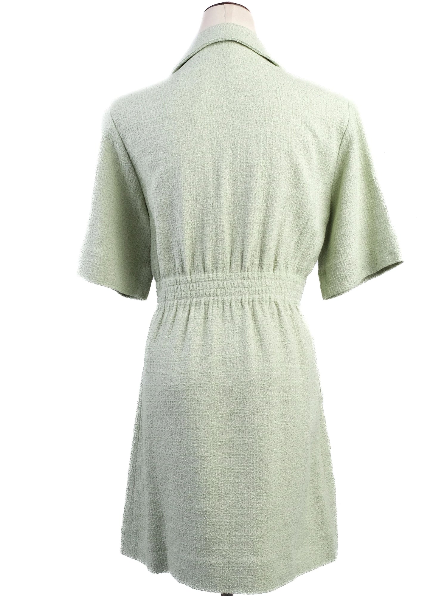 Excellent Sandro Blue Viscose Dress Double-Breasted Size M