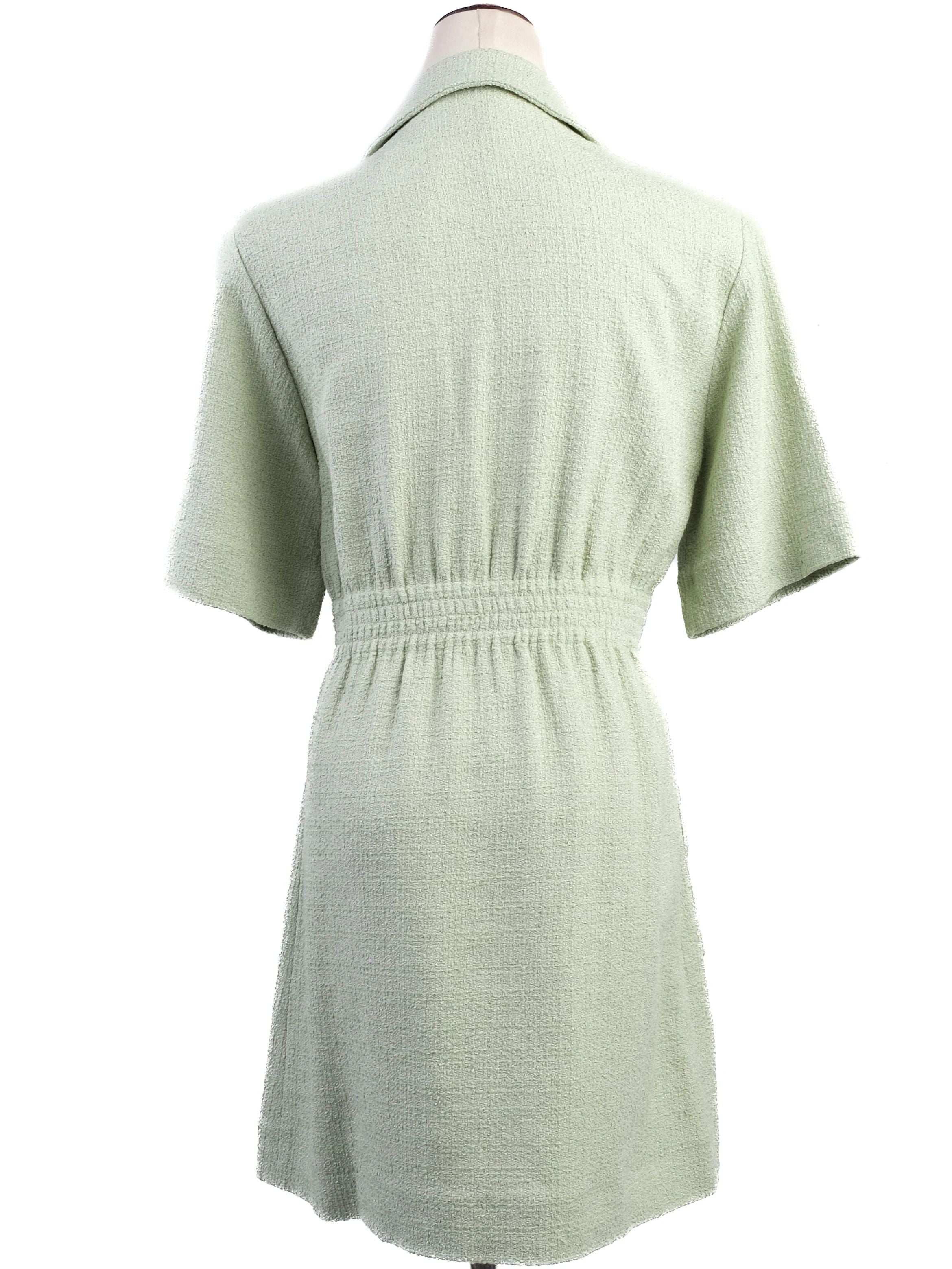 Excellent Sandro Blue Viscose Dress Double-Breasted Size M