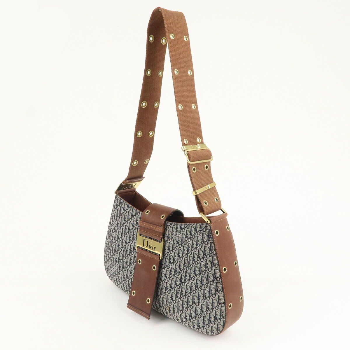 Christian Dior Trotter Street Chic Canvas Shoulder Bag