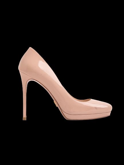 Good Prada White Lacquer High-Heeled Pumps Size 40 Women