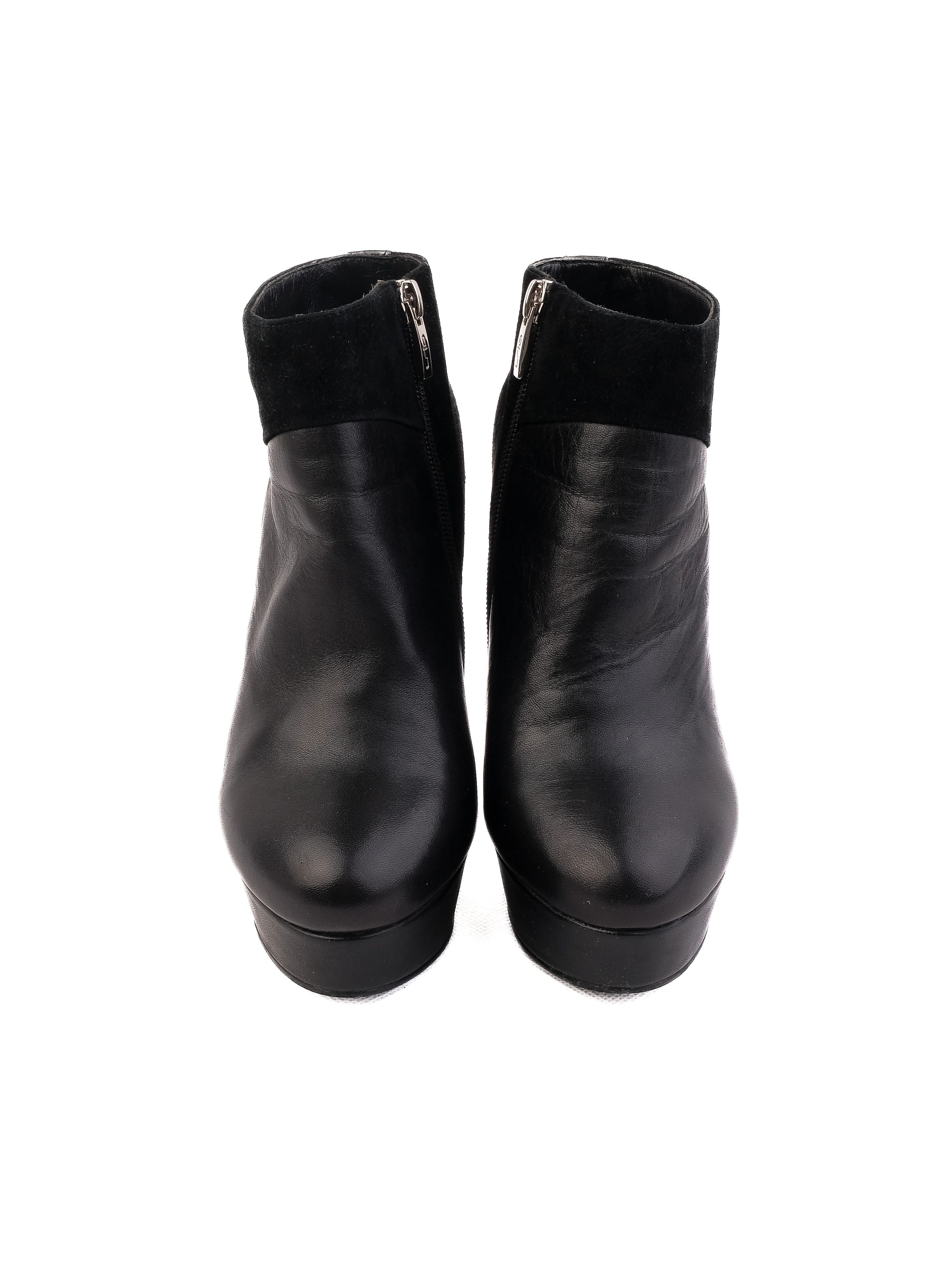 Good Antonio Biacci Black Leather Ankle Boots Size 37
