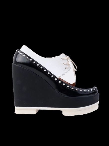 Excellent Robert Clergerie Platform Wedge Shoes Leather Size 36