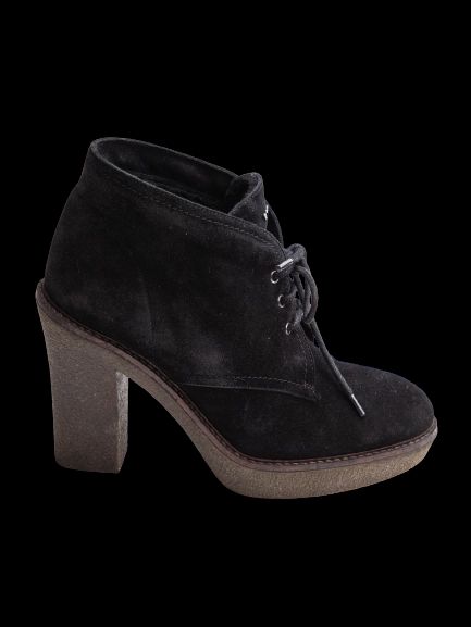 Good Emporio Armani Black Genuine Suede Ankle Boots Size 35.5