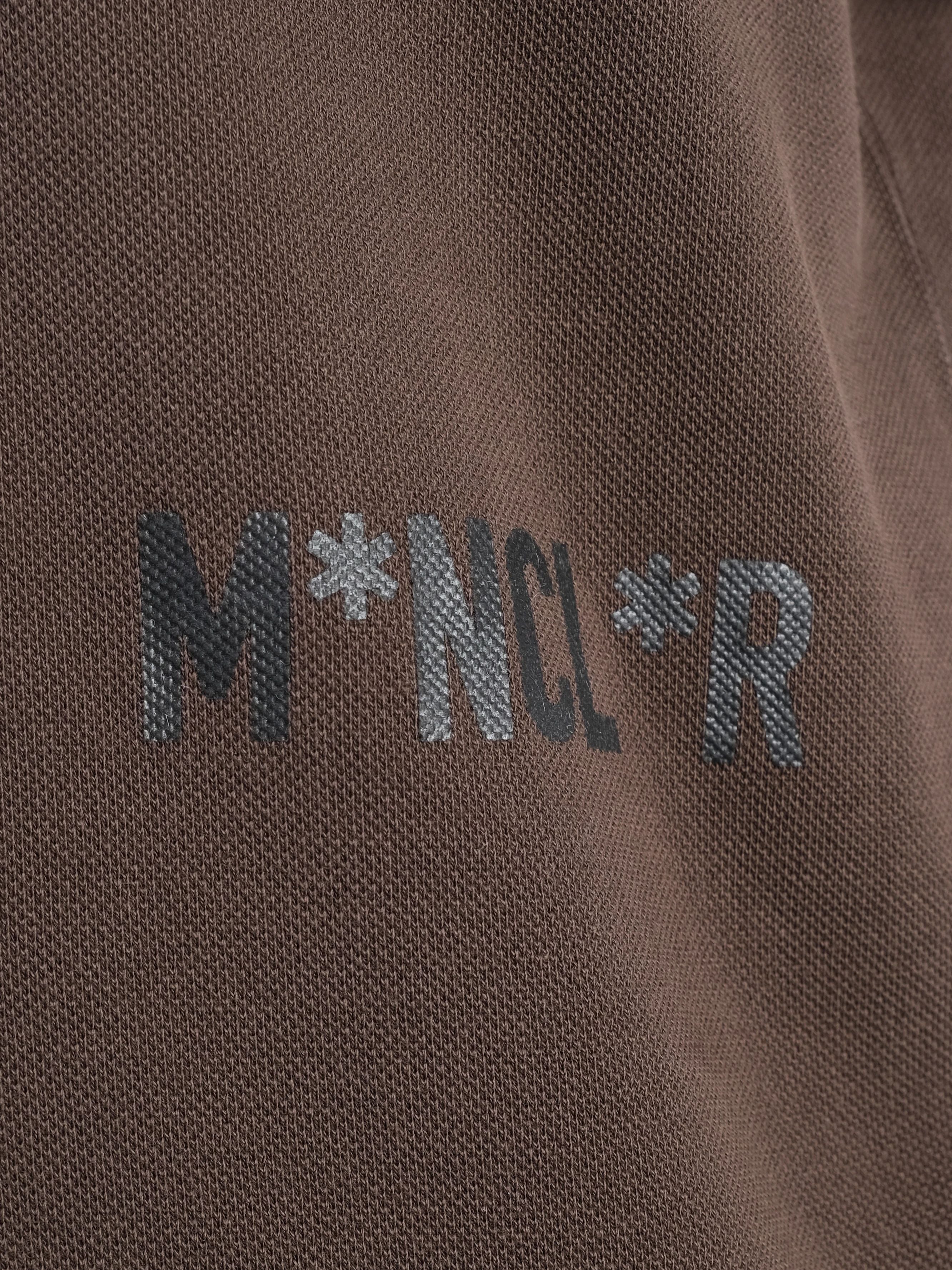 Excellent Moncler Green Cotton Polo Shirt Size L with Logo
