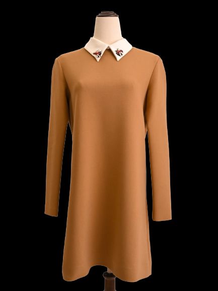 Good Maje Long-Sleeved Dress White Collar Size XS Women