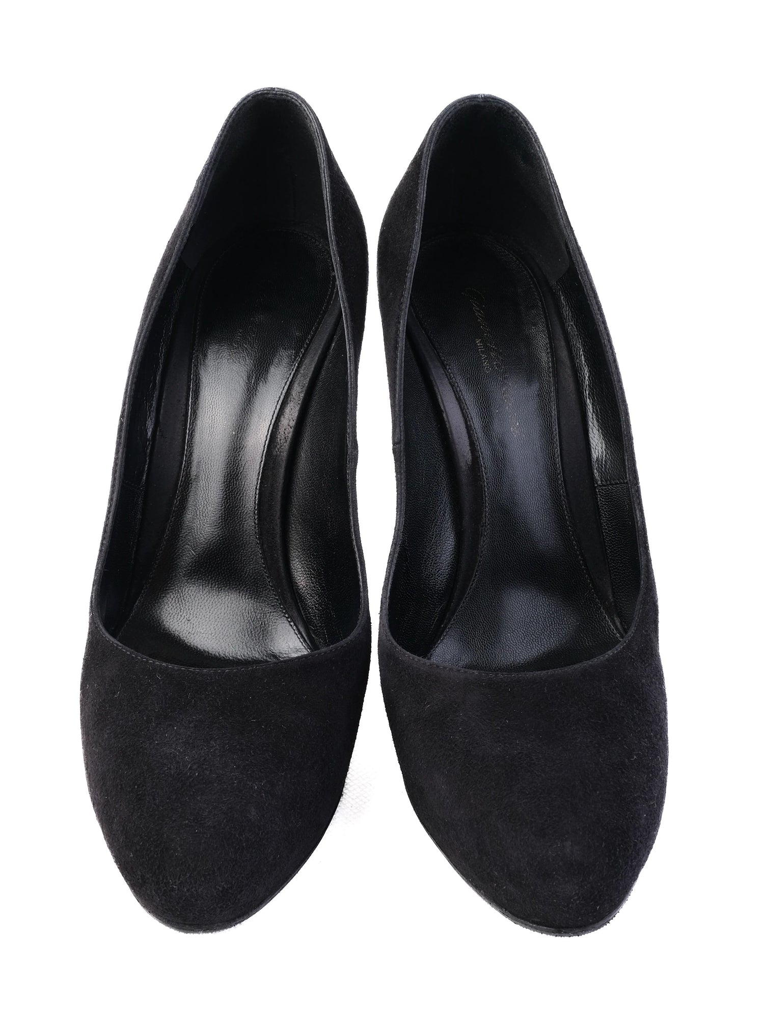 Excellent Gianvito Rossi Black Leather High Heels Size 38.5