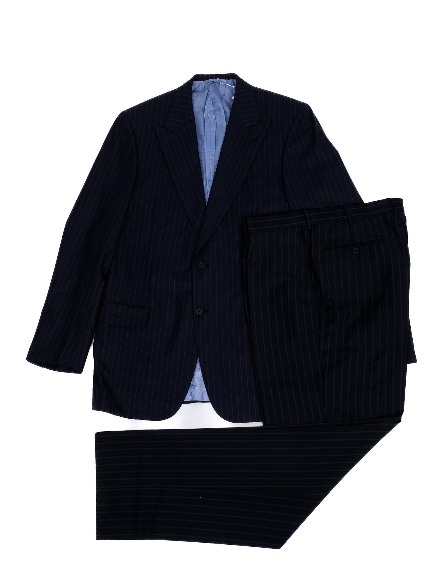 BRIONI MenÕs Blue Pinstripe Suit Excellent Condition Size L