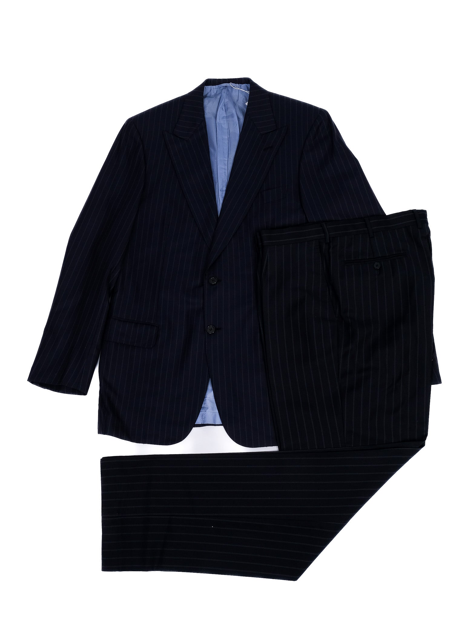 BRIONI MenÕs Blue Pinstripe Suit Excellent Condition Size L