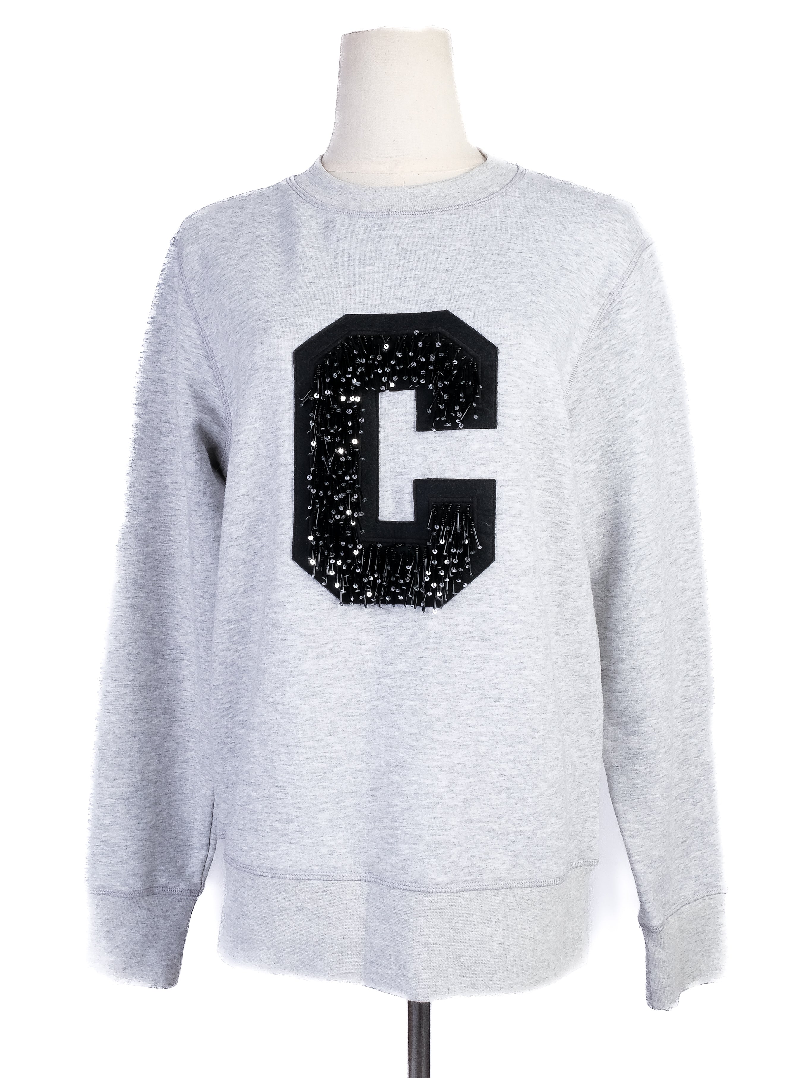 Sportmax Gray Sweatshirt with Sequin &