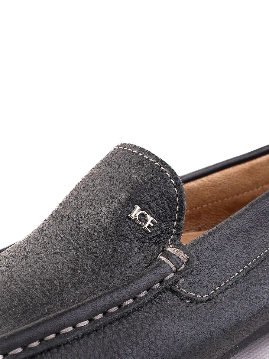Perfect Iceberg Junior Black Leather Loafers Size 33 for Kids
