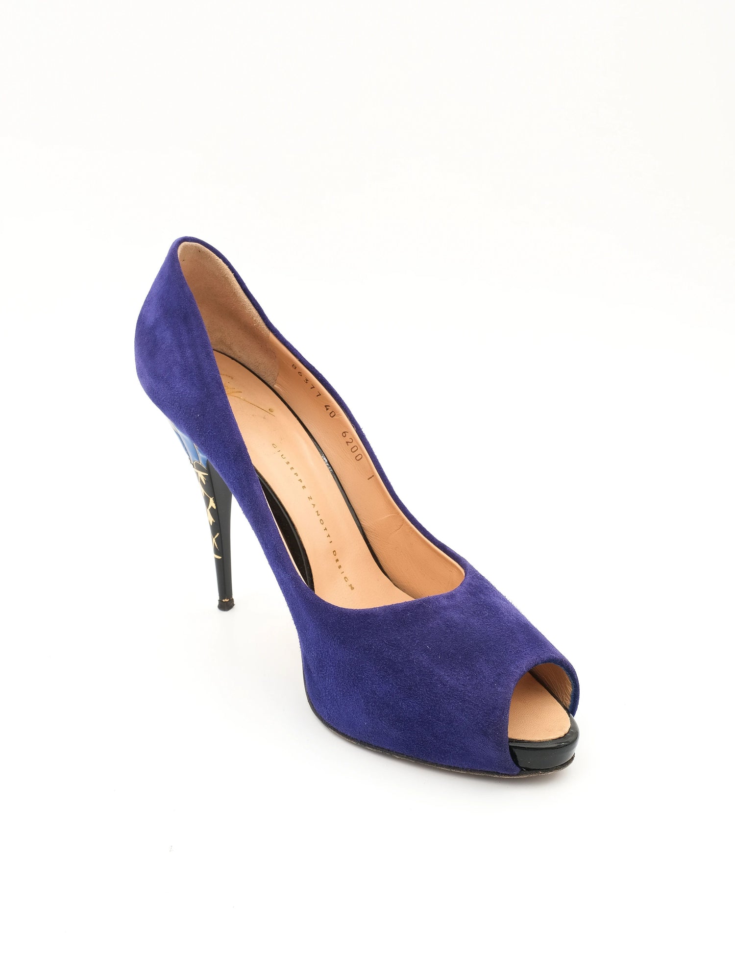 Excellent Giuseppe Zanotti Purple Leather High-Heels Size 40