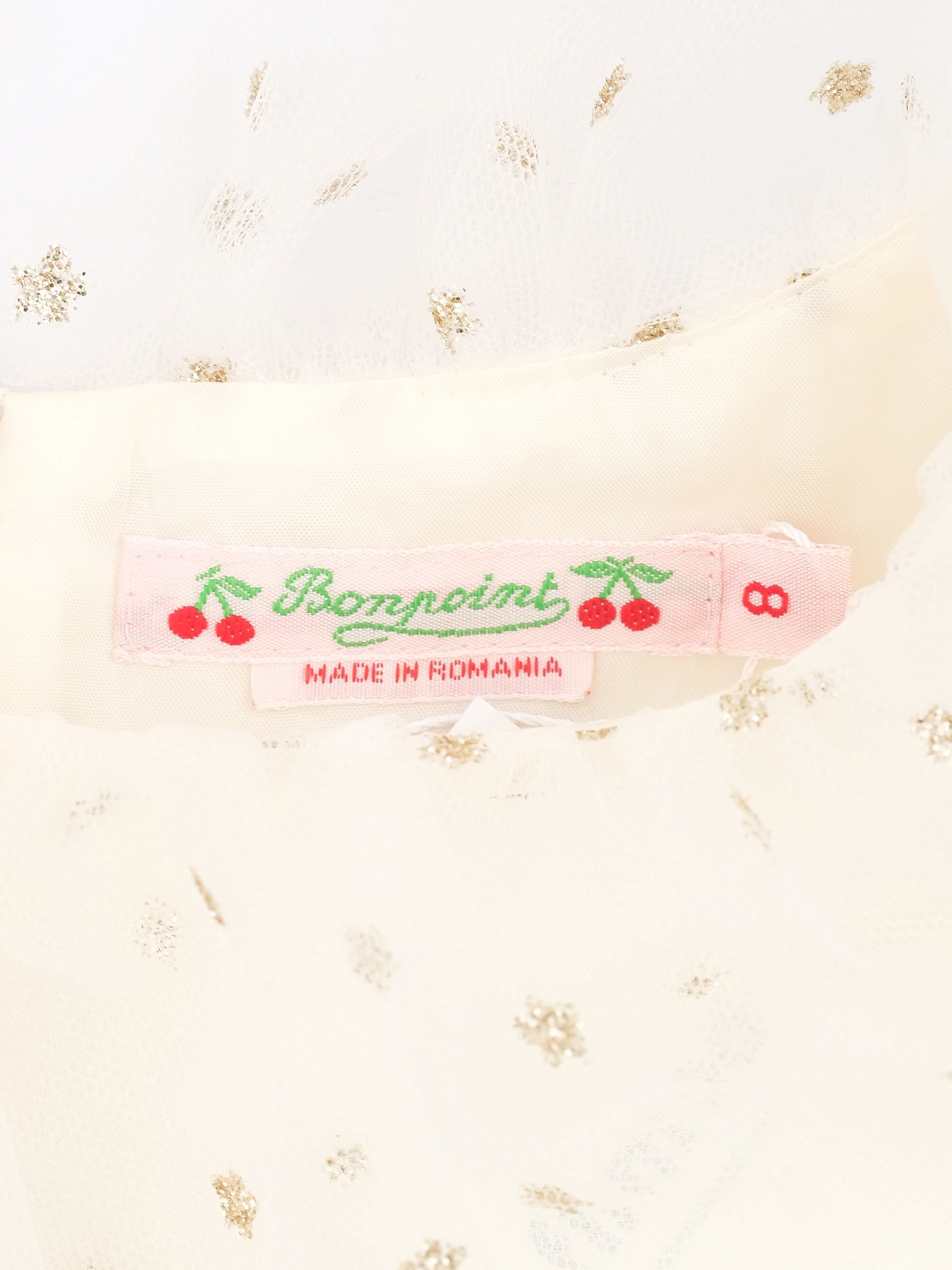 Excellent Bonpoint White Nylon Dress for Kids Size 7