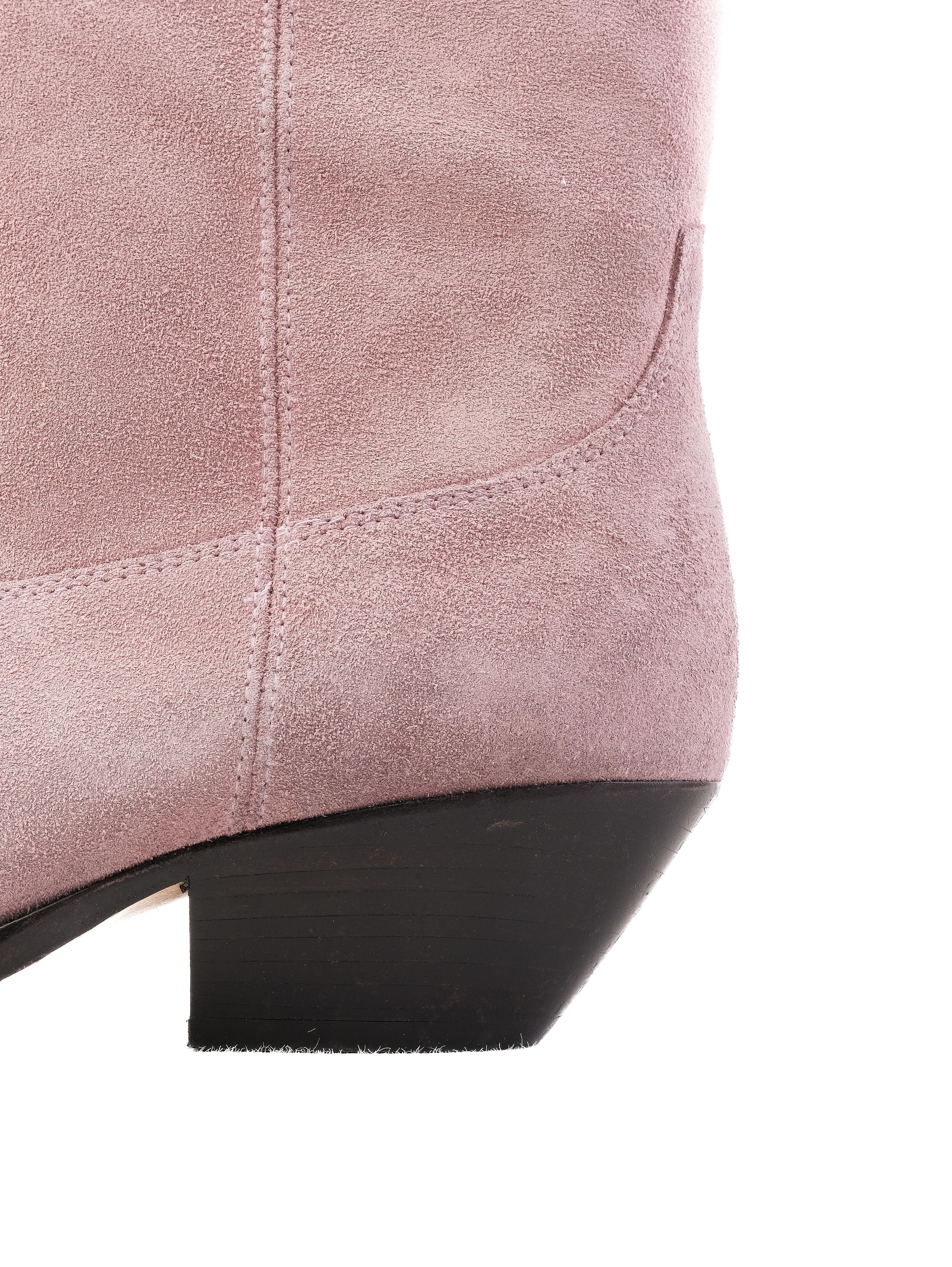 EXCELLENT Isabel Marant Pink Leather Cowboy Boots Size 38