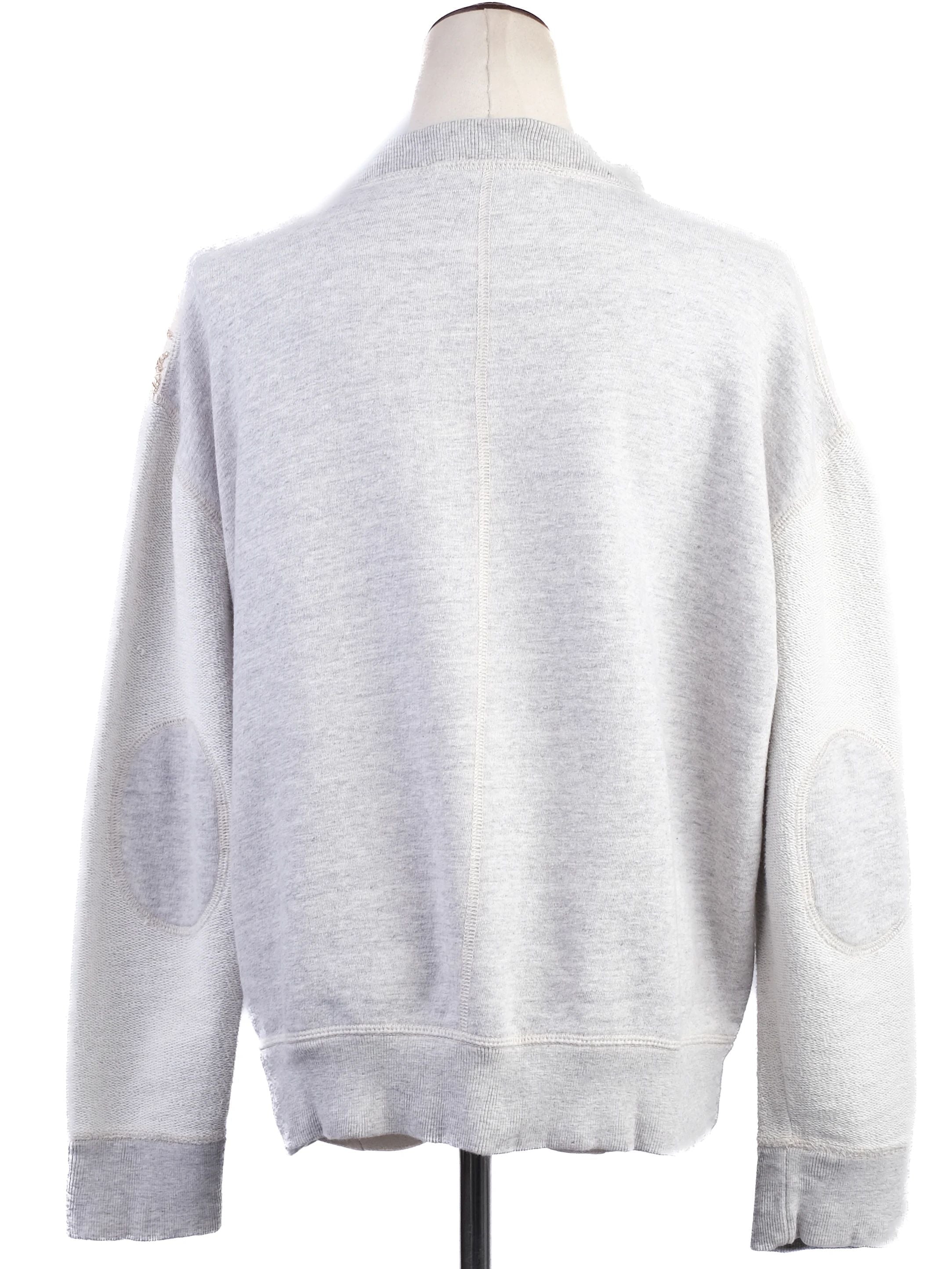 Excellent Stella McCartney Gray Cotton Sweater with Floral Detail