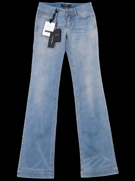 NEW Dolce Gabbana Flared Light Blue Jeans Size M Denim Fit COOL