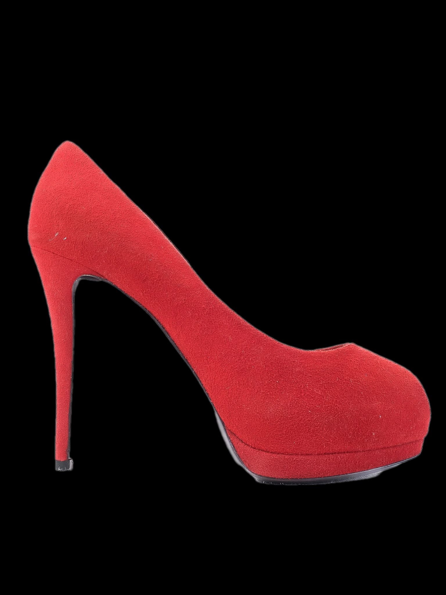 Excellent Giuseppe Zanotti Red Leather High-Heeled Shoes Size 37