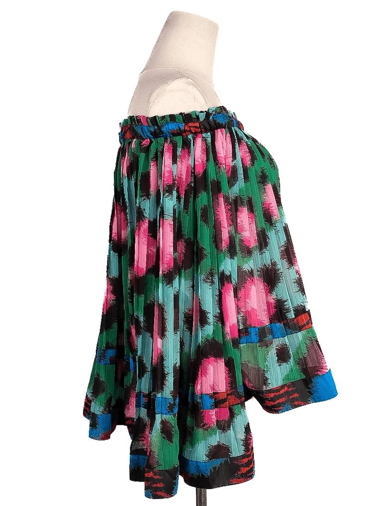 Excellent Kenzo & H&M Green Pleated Outfit Size M