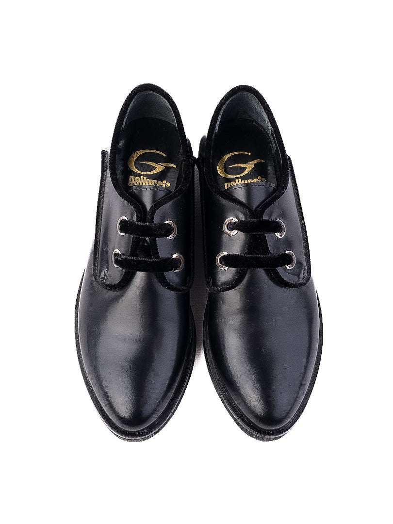 NEW Gallucci Black Leather Shoes for Kids Size 34 with Laces