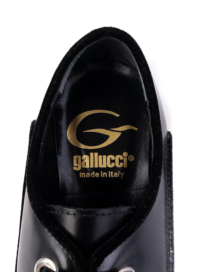 NEW Gallucci Black Leather Shoes for Kids Size 34 with Laces