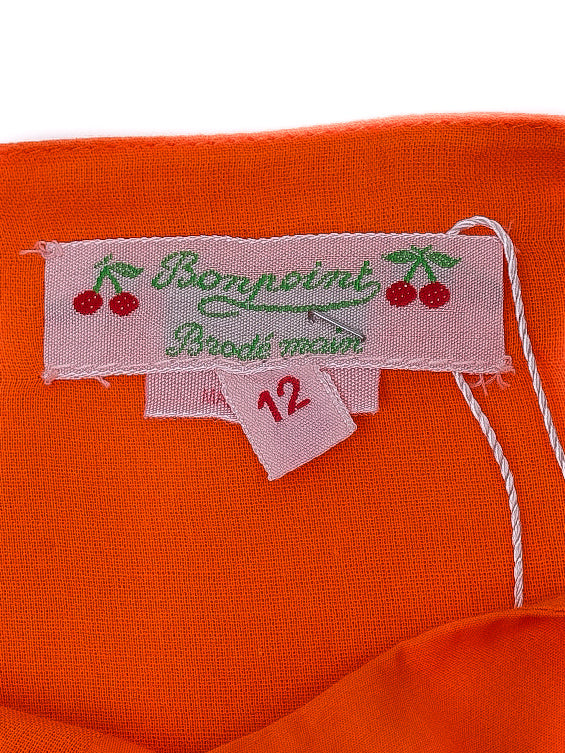 Excellent Bonpoint Orange Sleeveless Dress Size 12 for Kids