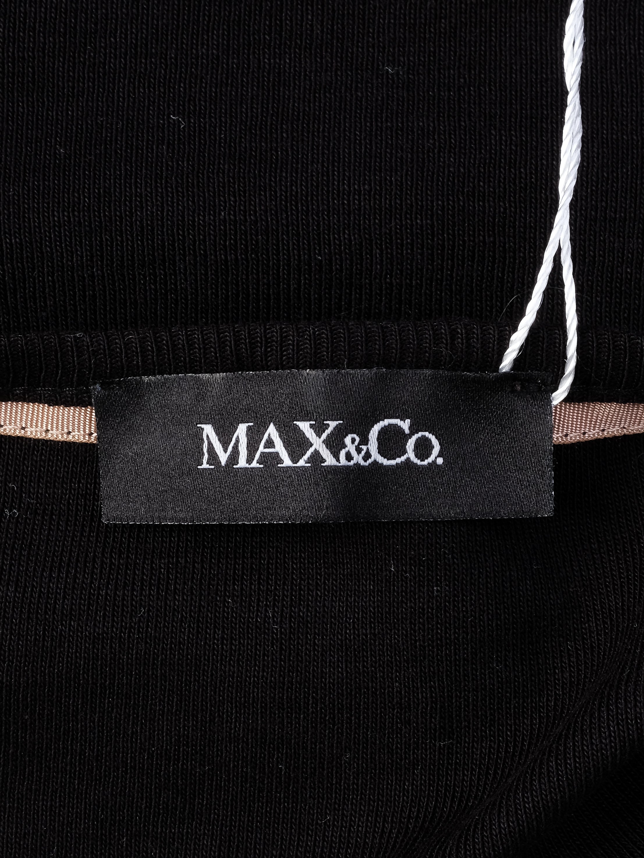 Excellent MaxCo Black Long-Sleeved Shirt Size S Cotton Natural