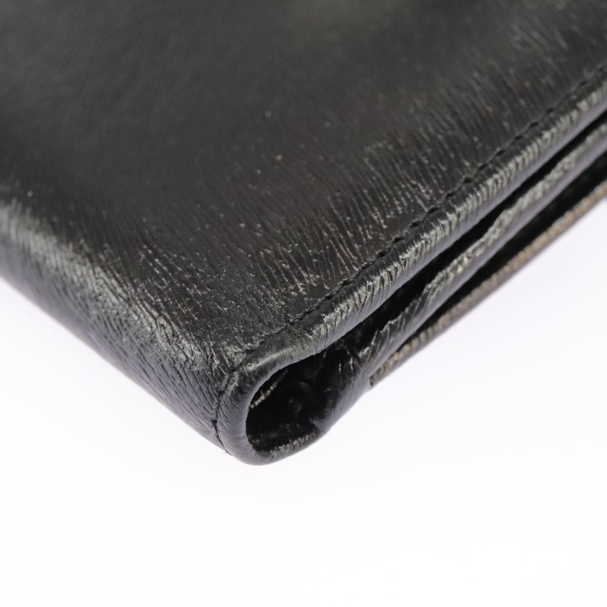 Fendi Wallet Leather Black Auth