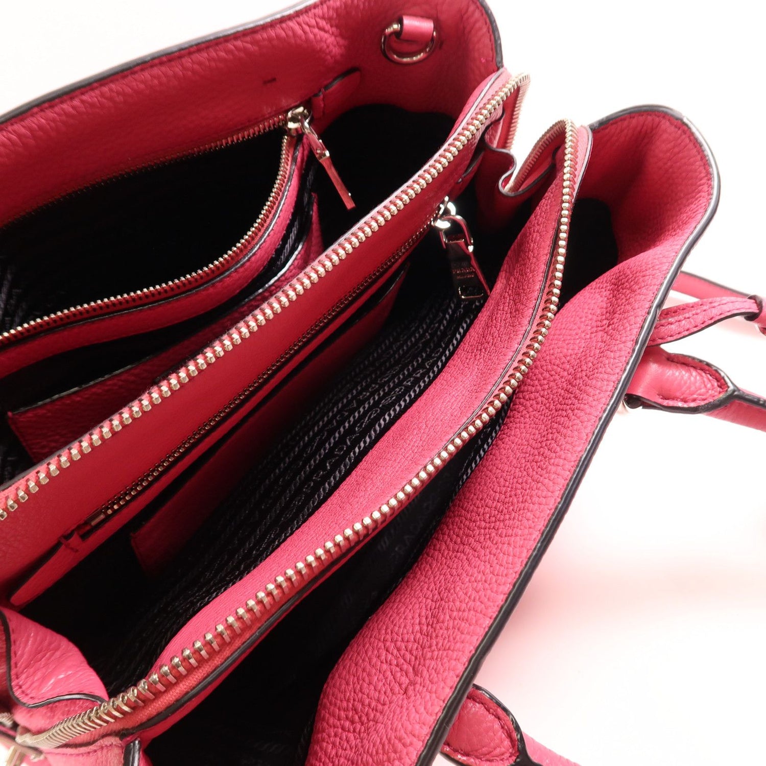 Prada Cowhide Leather Shoulder Bag 2way Shoulder Bag Pink Calfskin (cowhide) Bn 2853