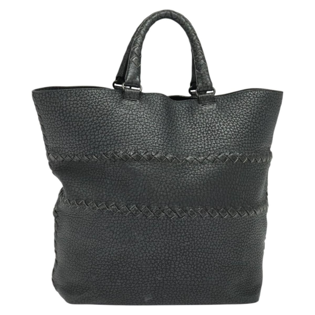 Bottega Veneta Tote Bag Leather Gray 222336 Auth