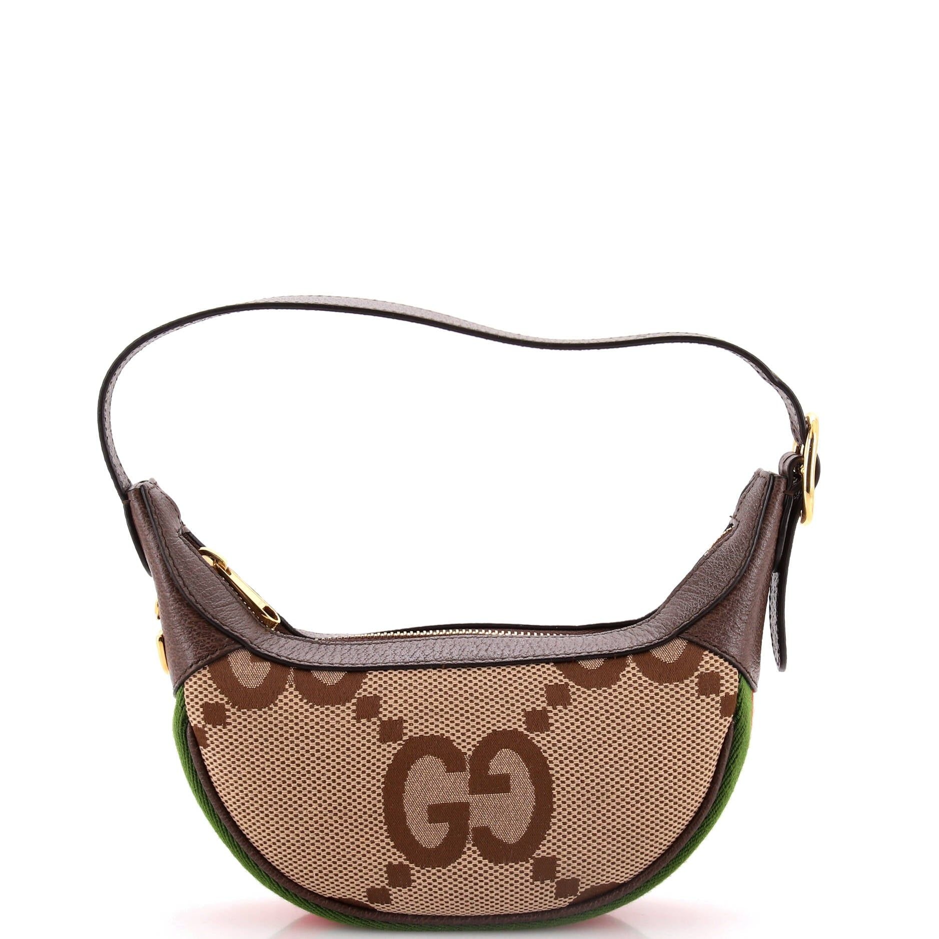 Gucci Ophidia Half Moon Bag Jumbo Gg Canvas Mini