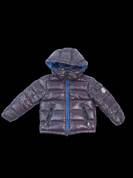 Excellent Moncler Black Nylon Puffer Jacket with Hood Size 2 for Kids