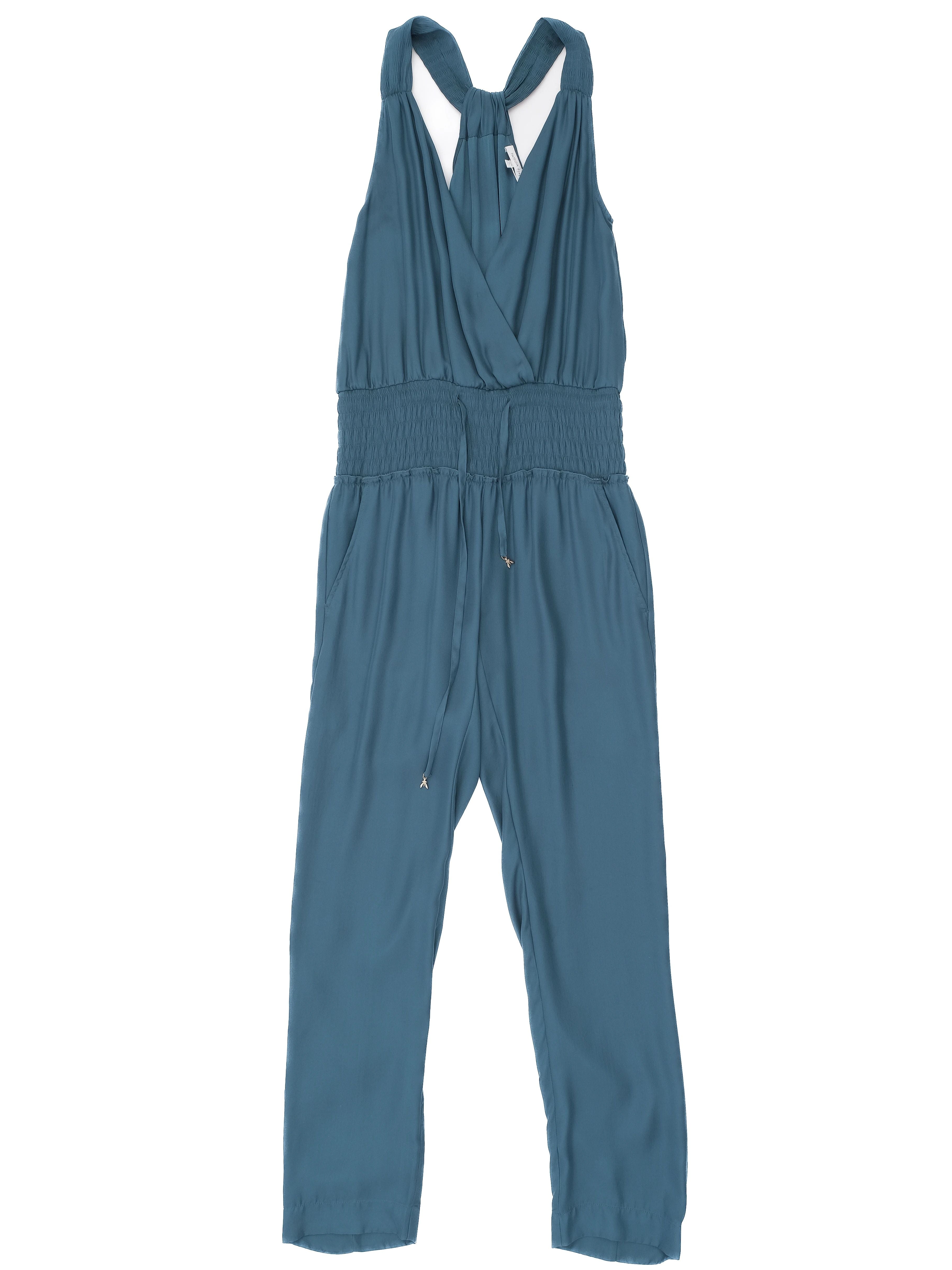 Excellent Patrizia Pepe Green Halter Neck Jumpsuit Size 40 M