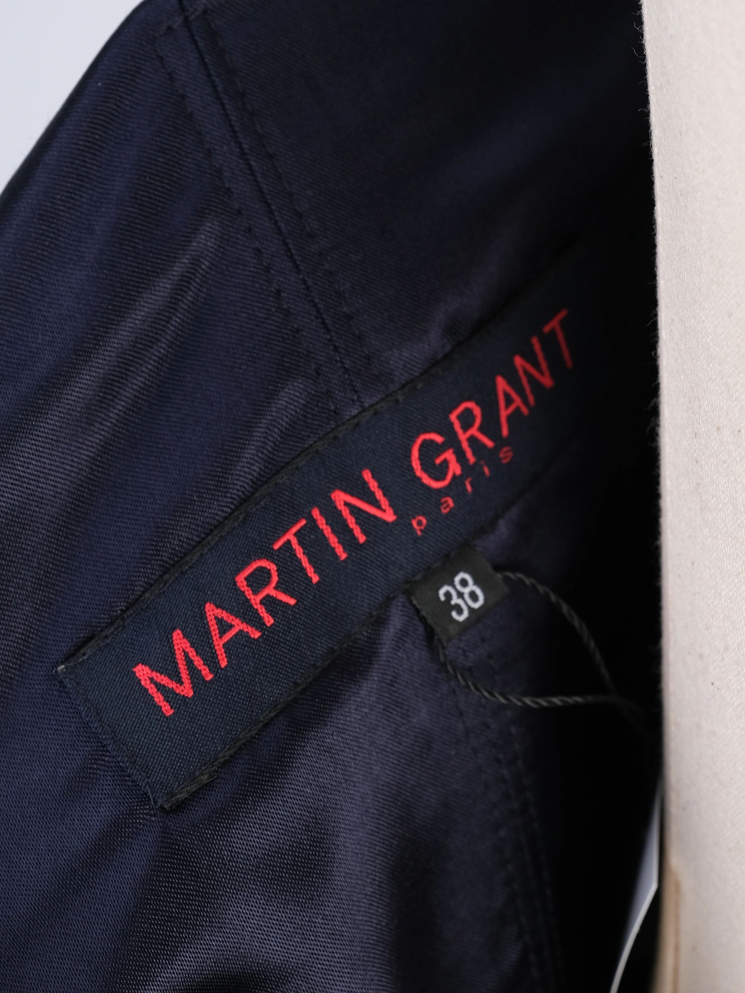 Martin Grant Paris Black & White Floral Silk Peplum Dress Size M