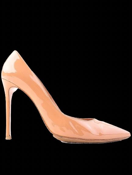 Excellent Gianvito Rossi Orange Leather High Heels Size 38.5