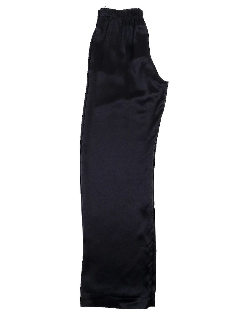 NEW Max Mara Black Acetate Pants with Elastic Waistband