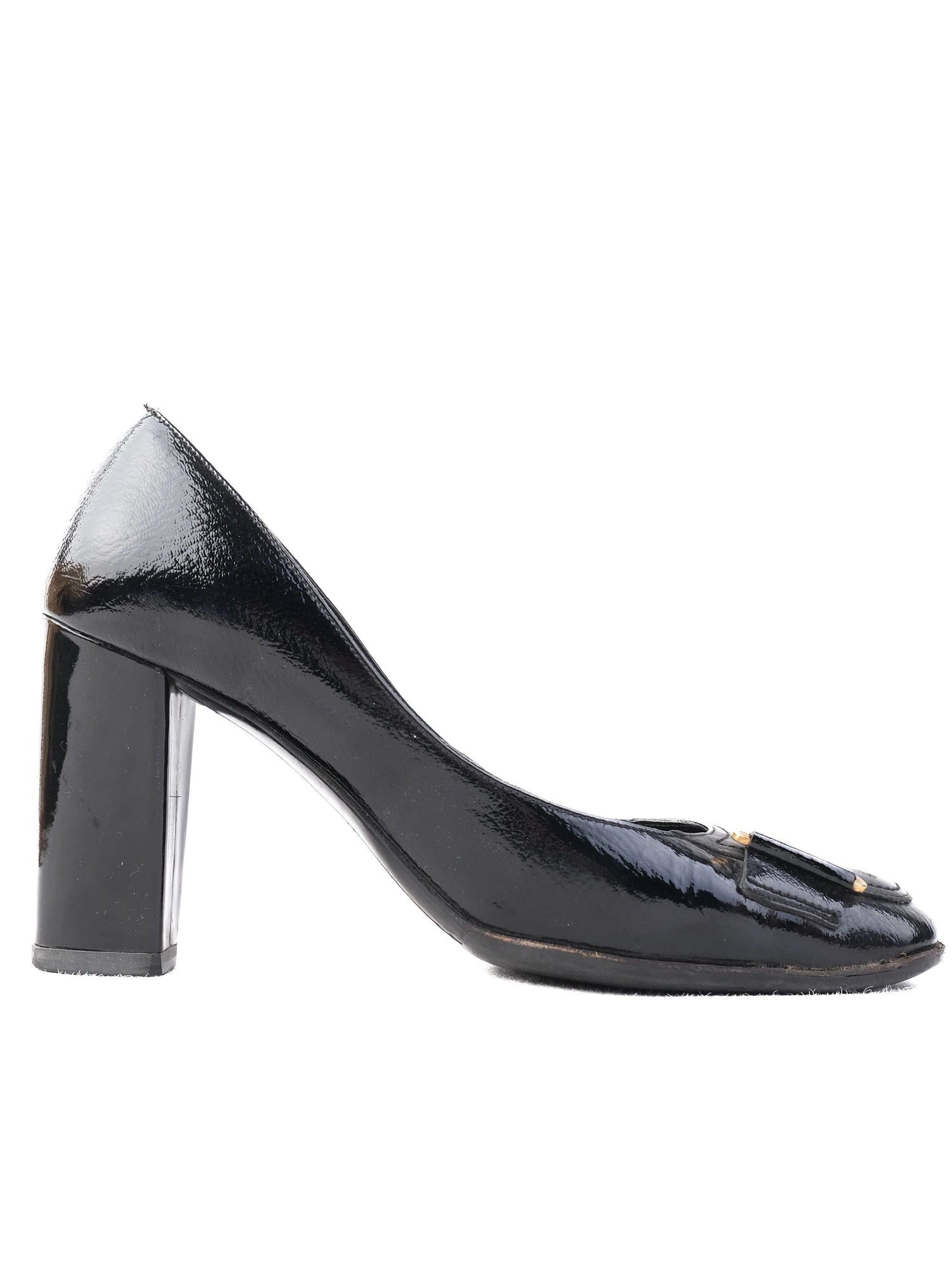 Good Salvatore Ferragamo Black Patent Leather Dress Shoes Size 38