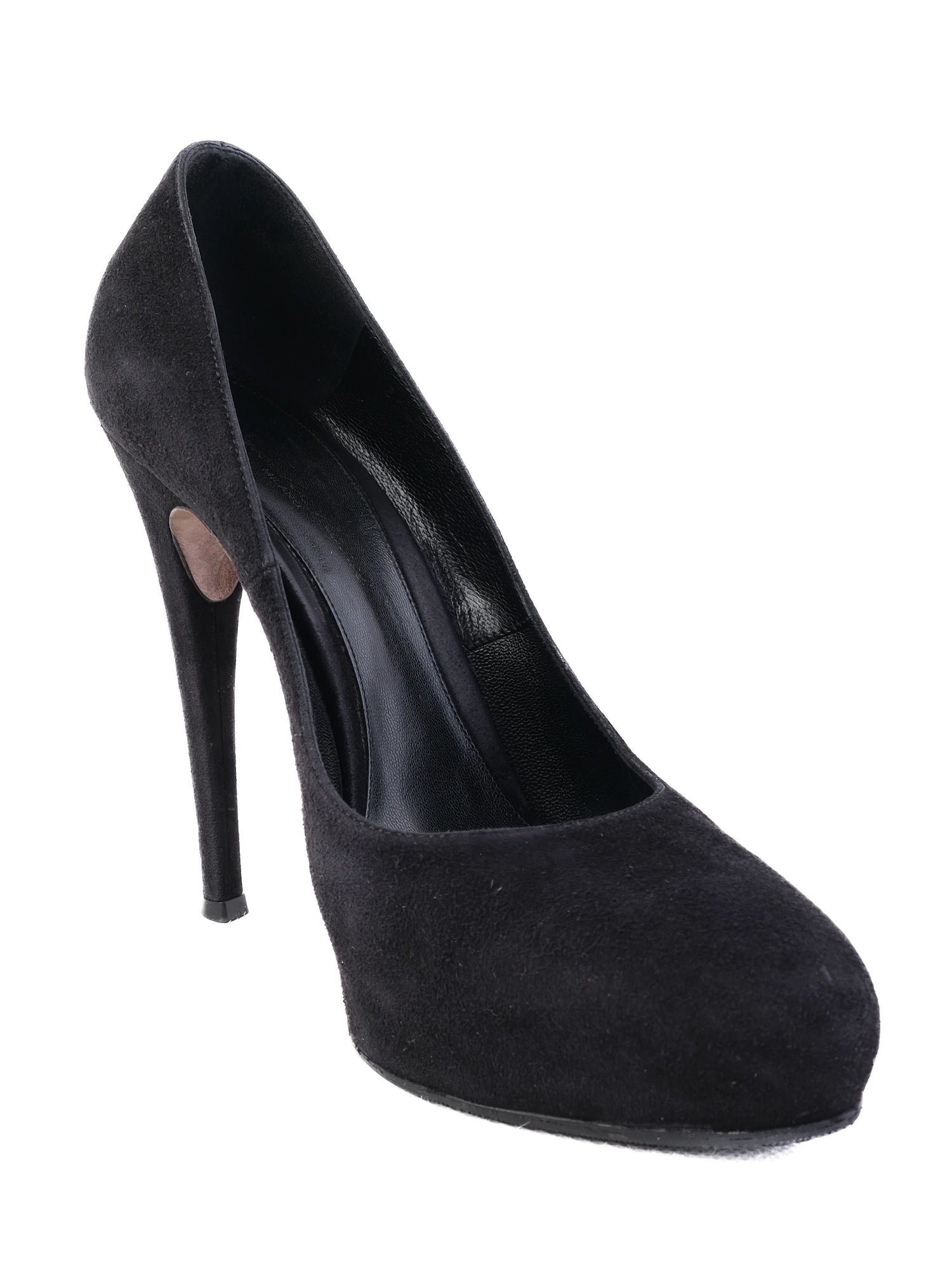 Excellent Gianvito Rossi Black Leather High Heels Size 38.5