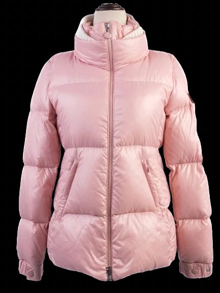 Excellent Moncler Pink Puffer Jacket Women Size XS Nylon