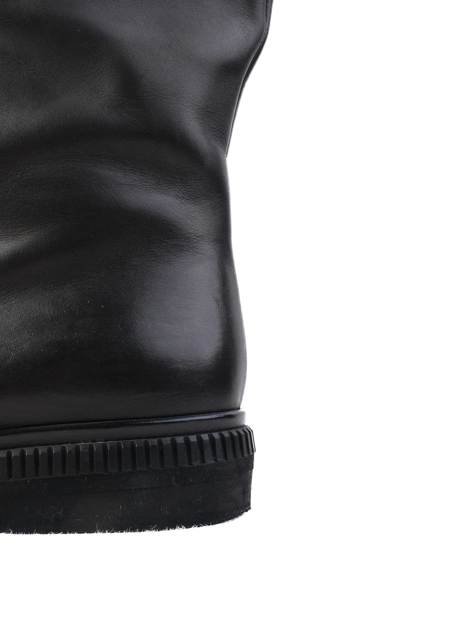 Excellent Sergio Rossi Black Leather Knee-High Boots Size 36