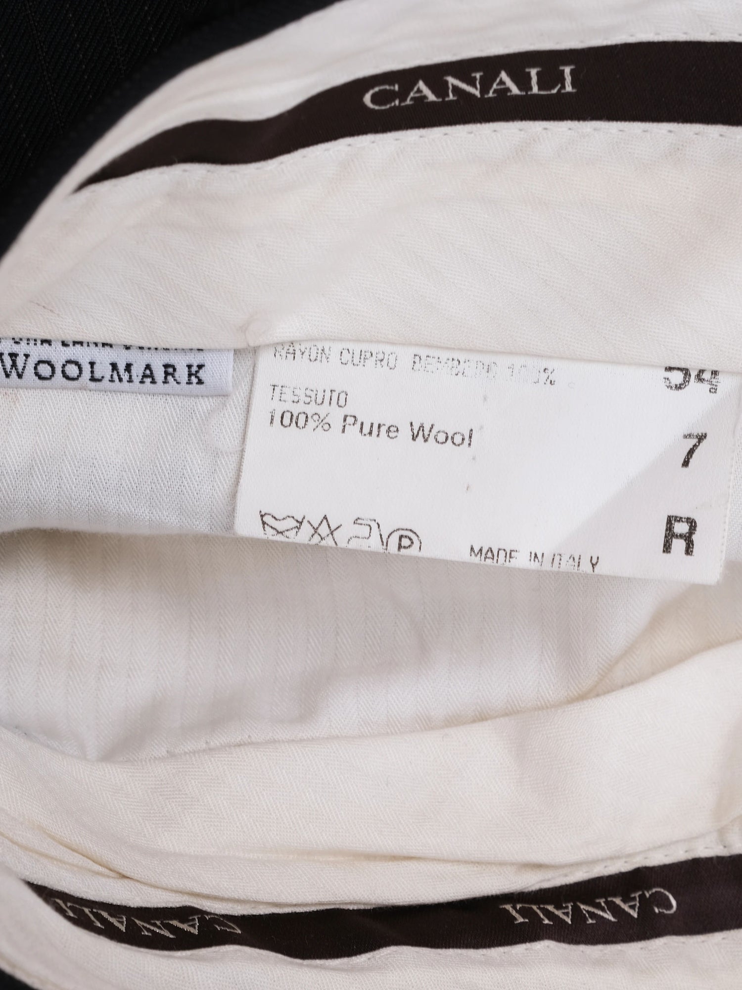 Excellent Canali Black Wool Pinstripe Suit Jacket Size XXL