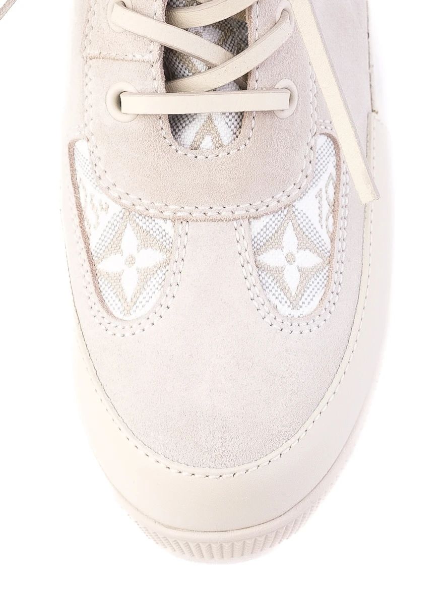 Perfect Louis Vuitton High-Top Boots White Fabric Size 38