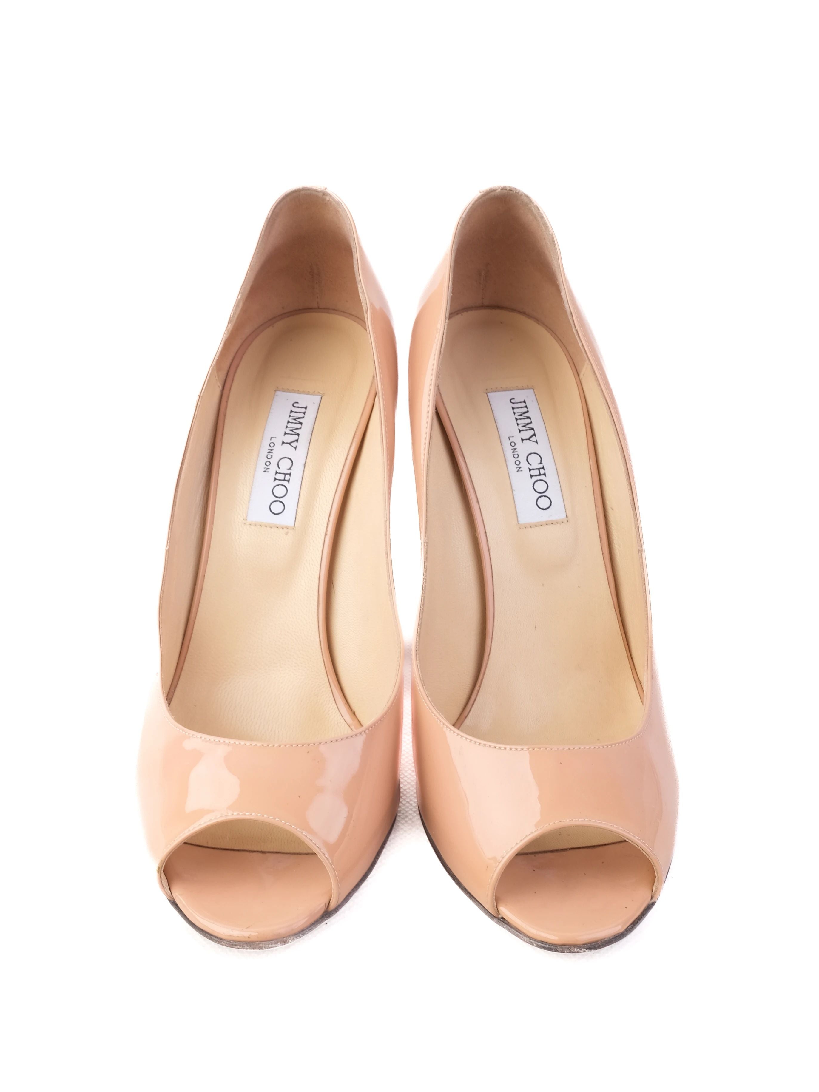 Jimmy Choo Pink Leather Wedge Heels Size 41 Excellent Condition